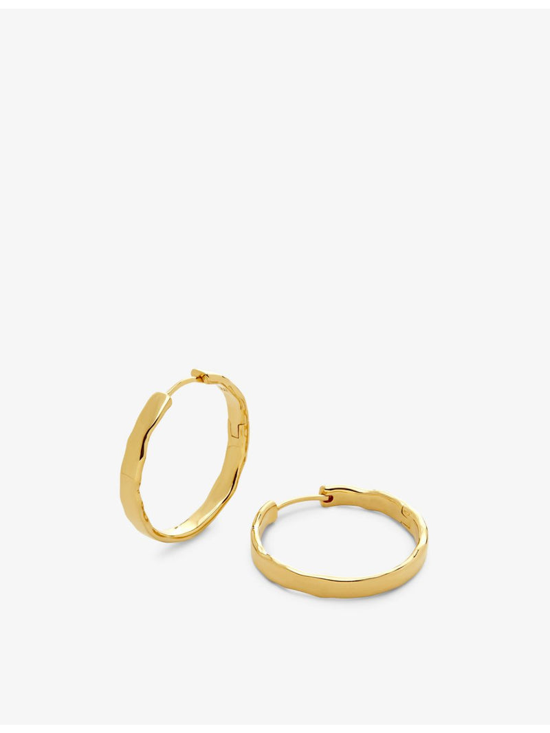 Monica Vinader 18ct gold-plated vermeil hoop earrings medium, UK version