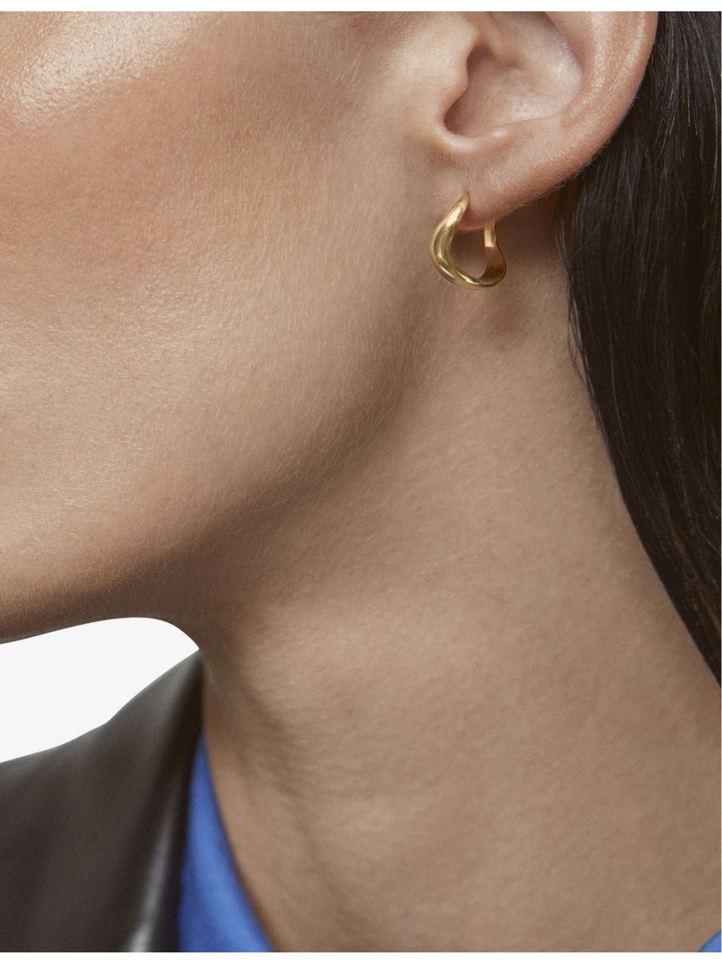 Monica Vinader Swirl small hoops 18ct yellow gold vermeil - British product