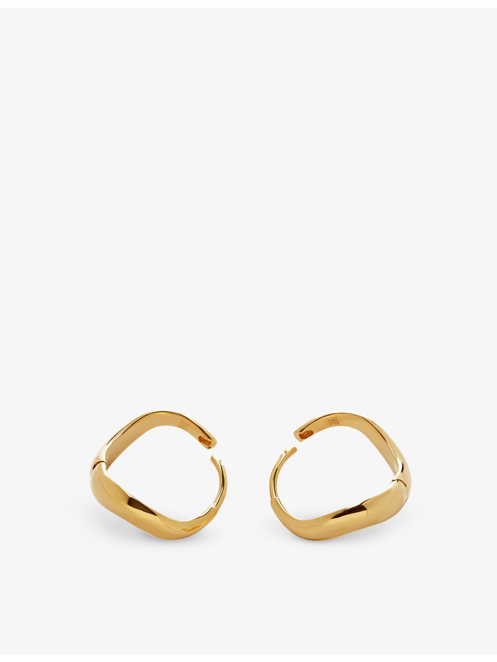 Monica Vinader Swirl small hoops 18ct yellow gold vermeil - British product