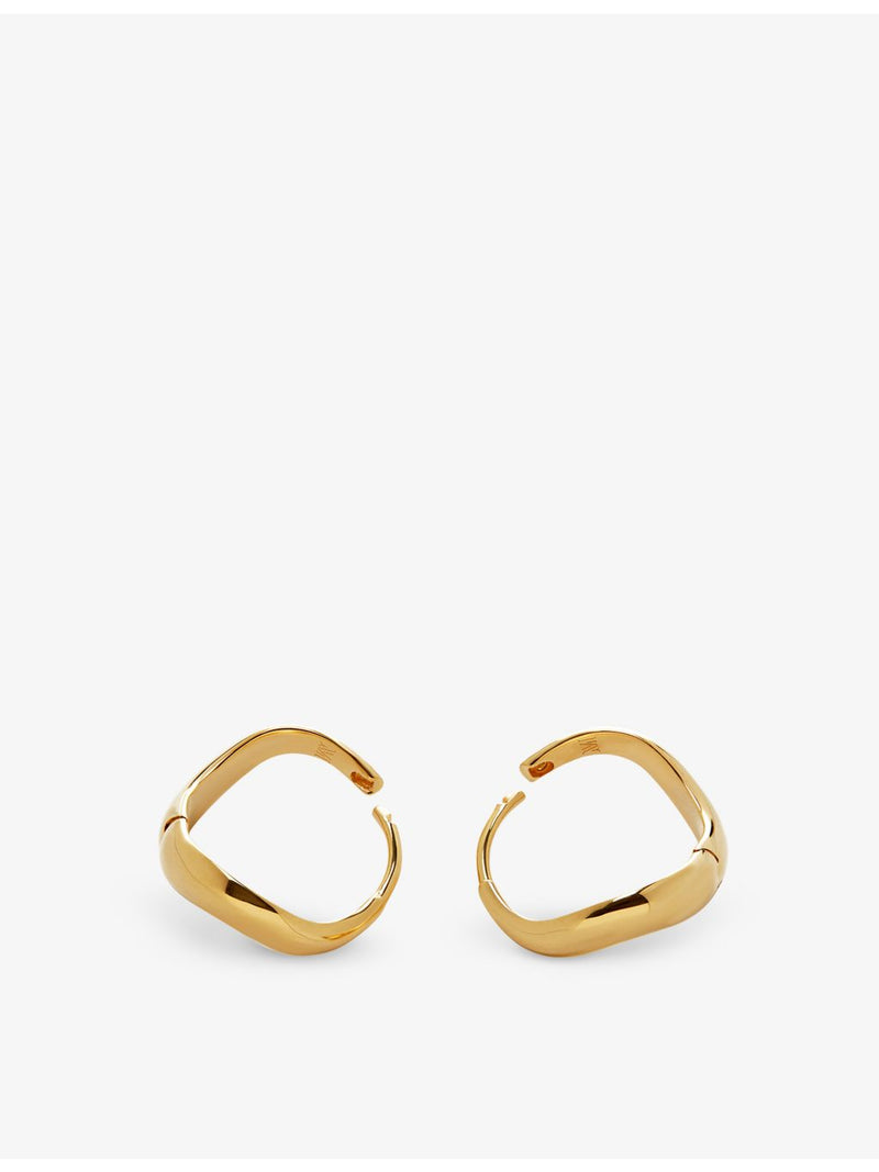 Monica Vinader Swirl small hoops 18ct yellow gold vermeil - British product