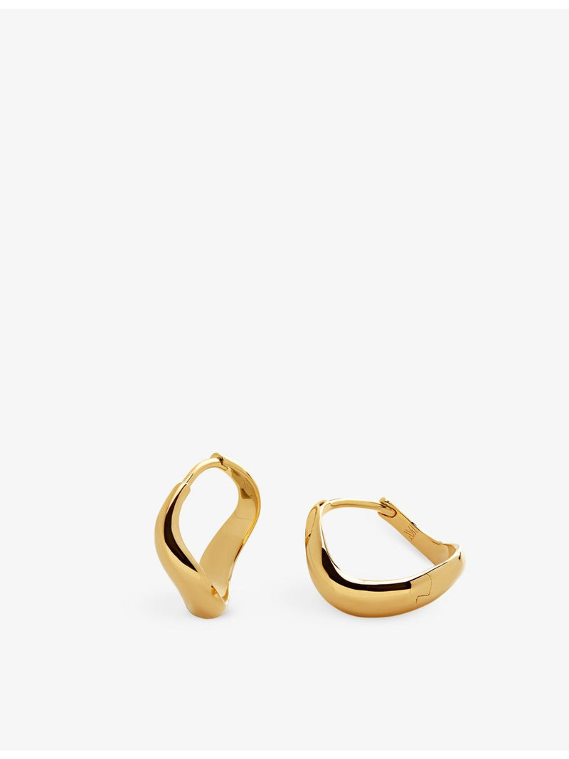 Monica Vinader Swirl small hoops 18ct yellow gold vermeil - British product