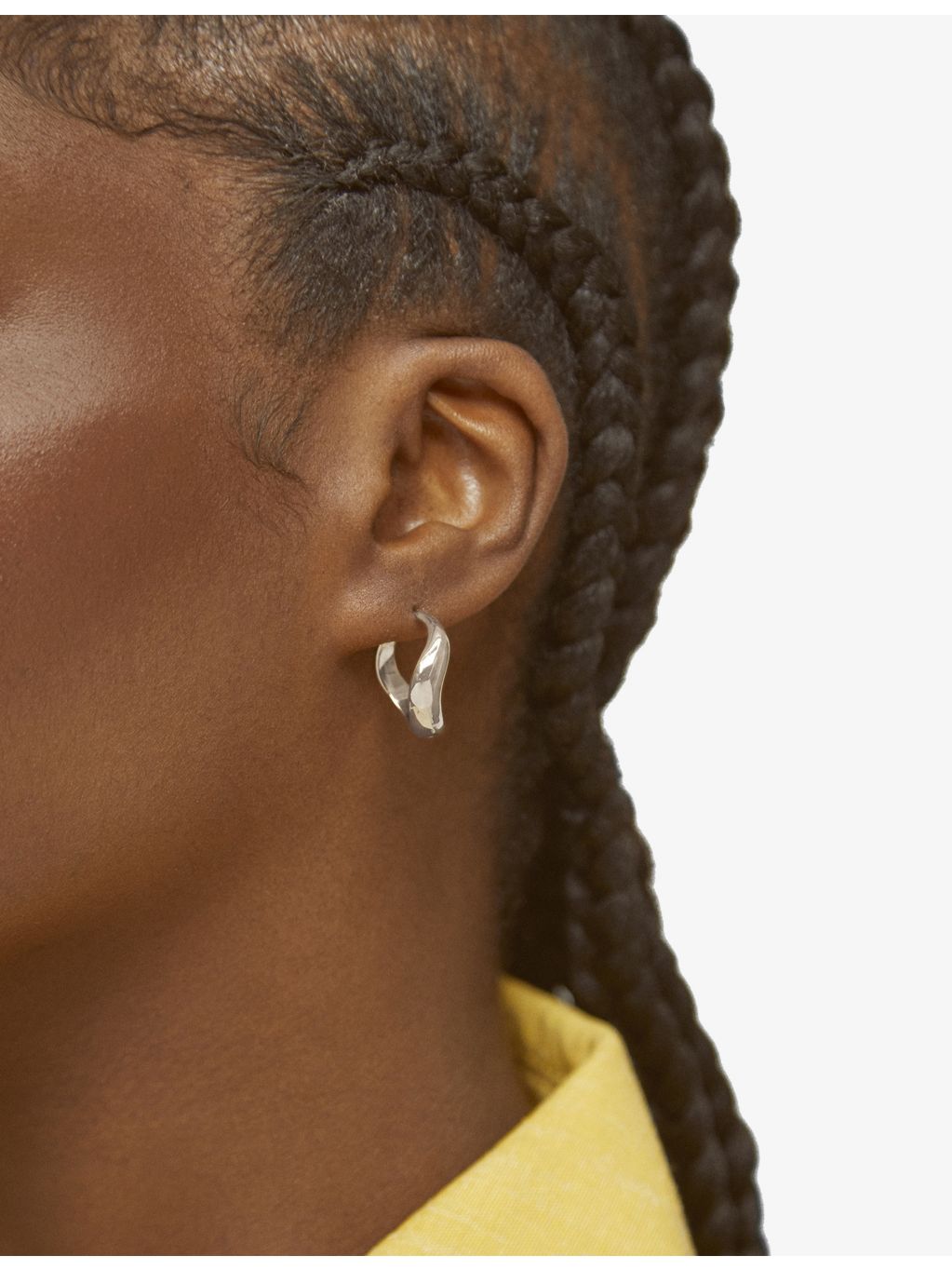Monica Vinader Swirl medium sterling-silver hoop earrings - British product