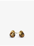Monica Vinader gold-plated vermeil tiger's eye earrings, UK version