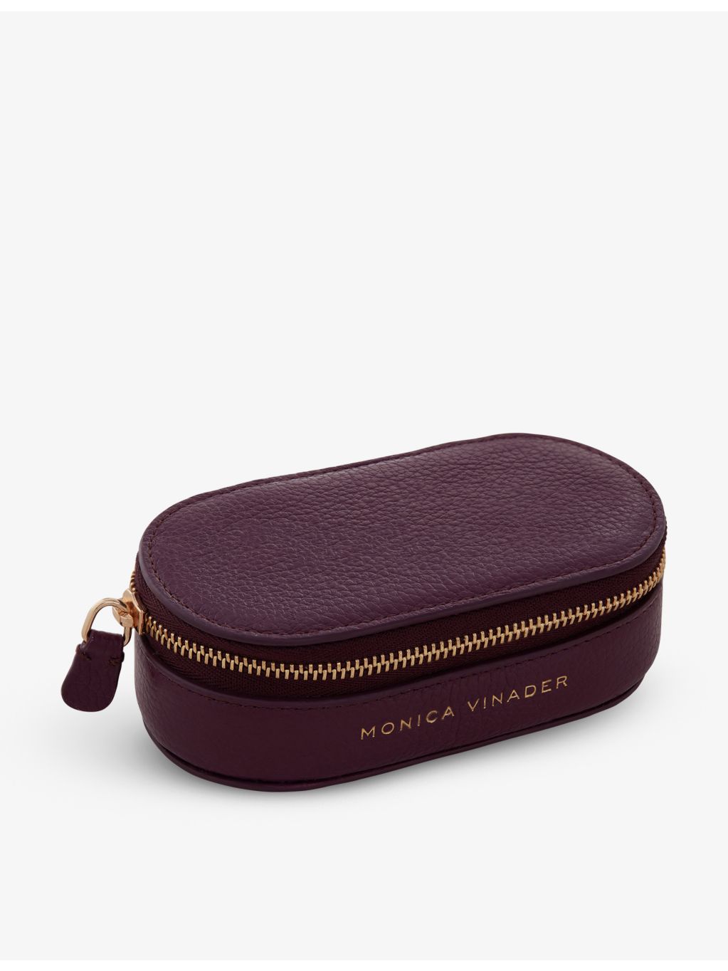 Monica Vinader oval leather jewellery box 18cm, UK version