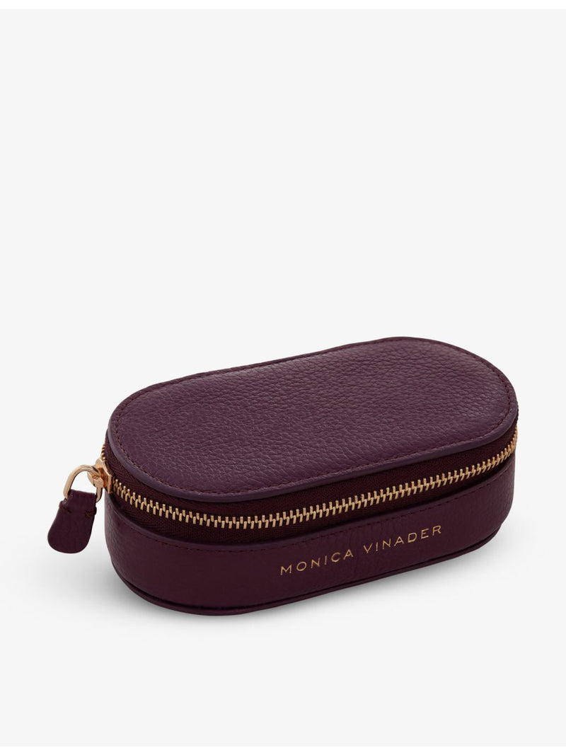 Monica Vinader oval leather jewellery box 18cm, UK version