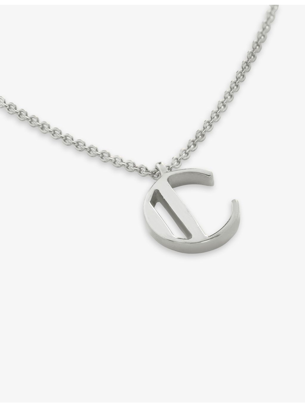 Monica Vinader C letter charm pendant necklace adjustable, imported from the UK