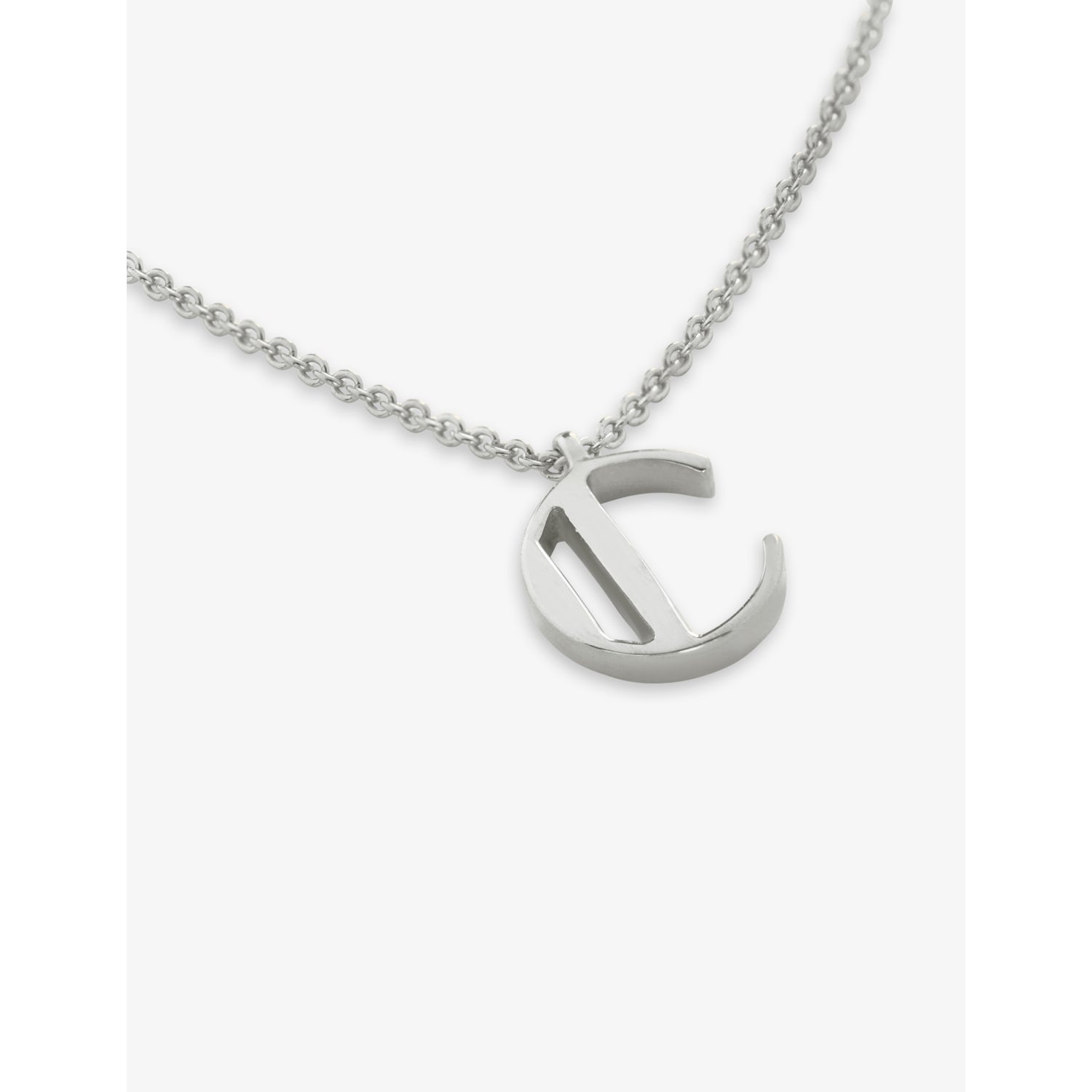 Monica Vinader C letter charm pendant necklace adjustable, imported from the UK