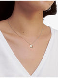 Monica Vinader E letter-charm sterling silver pendant necklace (British brand)