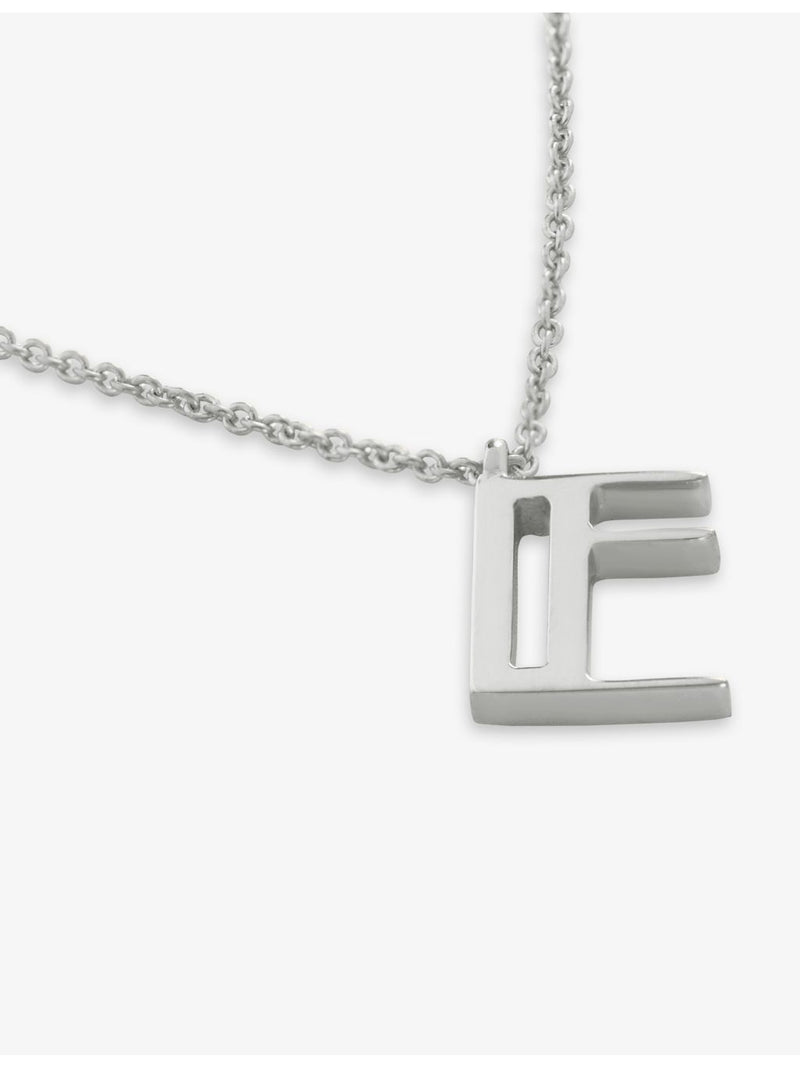 Monica Vinader E letter-charm sterling silver pendant necklace (British brand)
