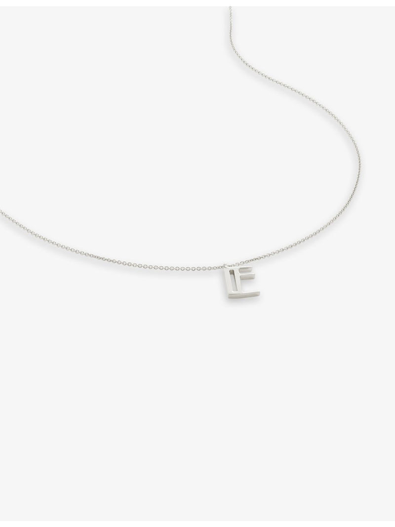 Monica Vinader E letter-charm sterling silver pendant necklace (British brand)