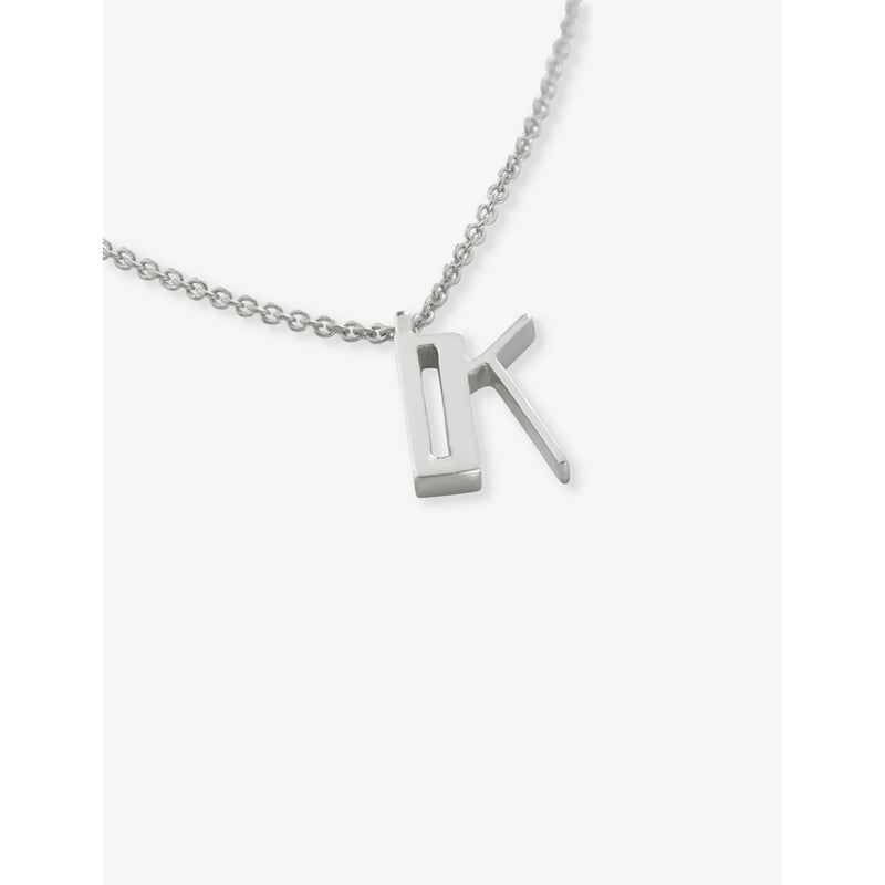 Monica Vinader K letter sterling silver pendant necklace - British product