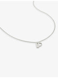Monica Vinader sterling silver pendant necklace with P letter charm (British brand)
