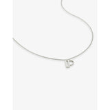 Monica Vinader sterling silver pendant necklace with P letter charm (British brand)