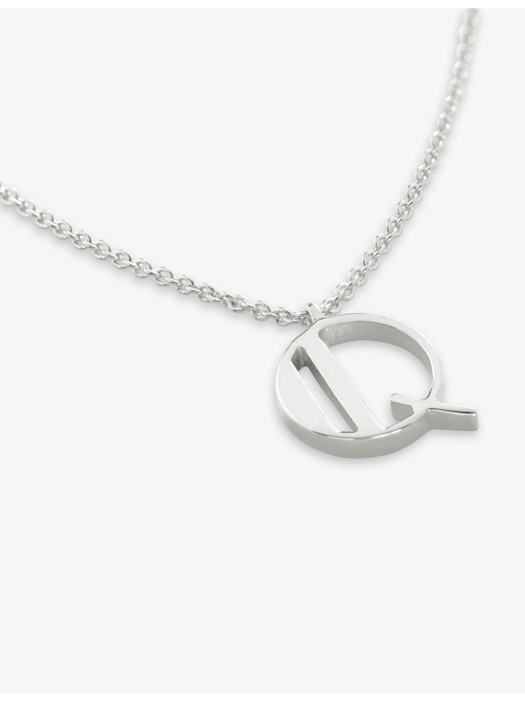 Monica Vinader Q letter-charm sterling-silver pendant necklace (British brand)