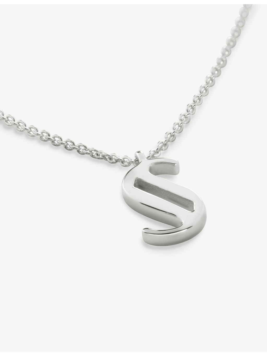 Monica Vinader S letter charm pendant necklace (British brand)