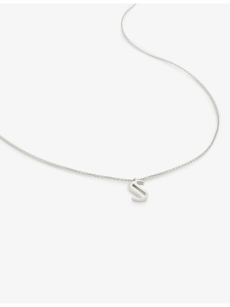 Monica Vinader S letter charm pendant necklace (British brand)