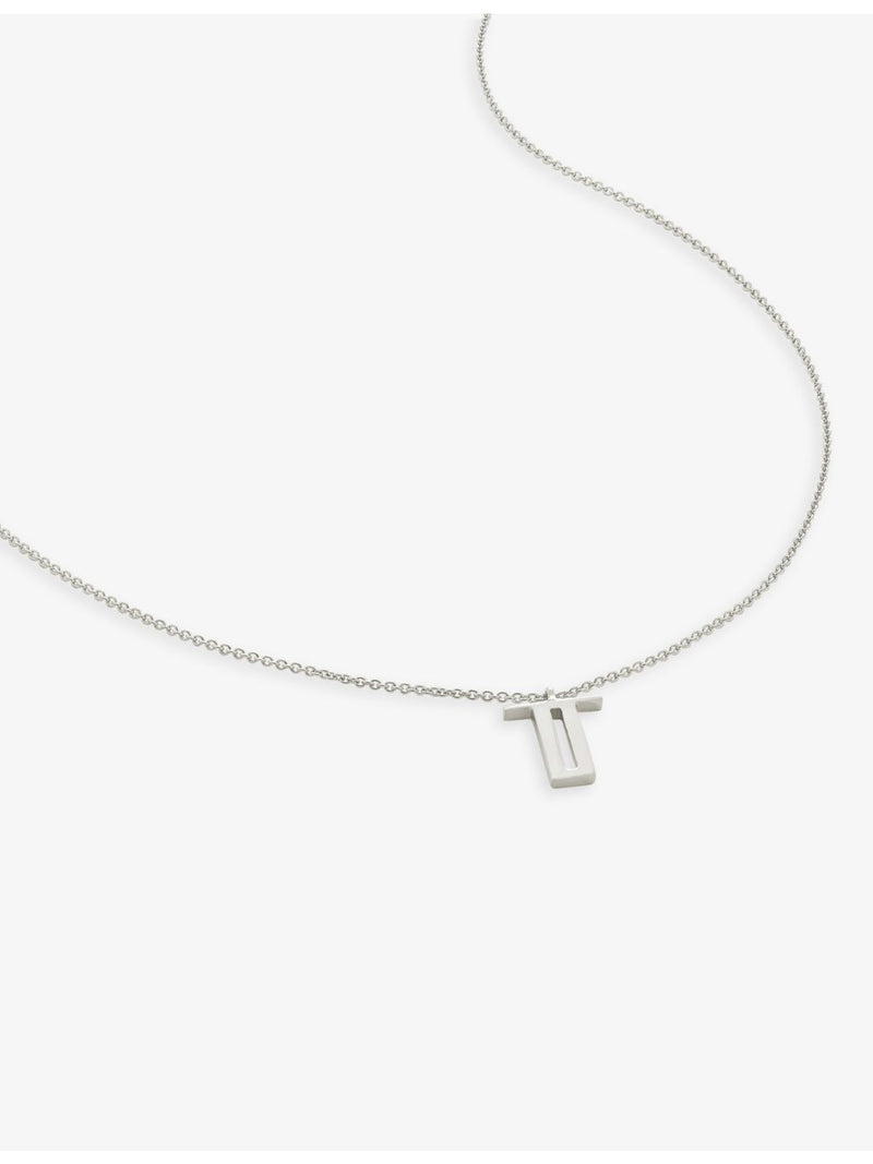 Monica Vinader T-charm sterling-silver pendant necklace, UK version