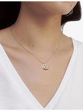 Monica Vinader U letter-charm pendant necklace in sterling silver, UK version
