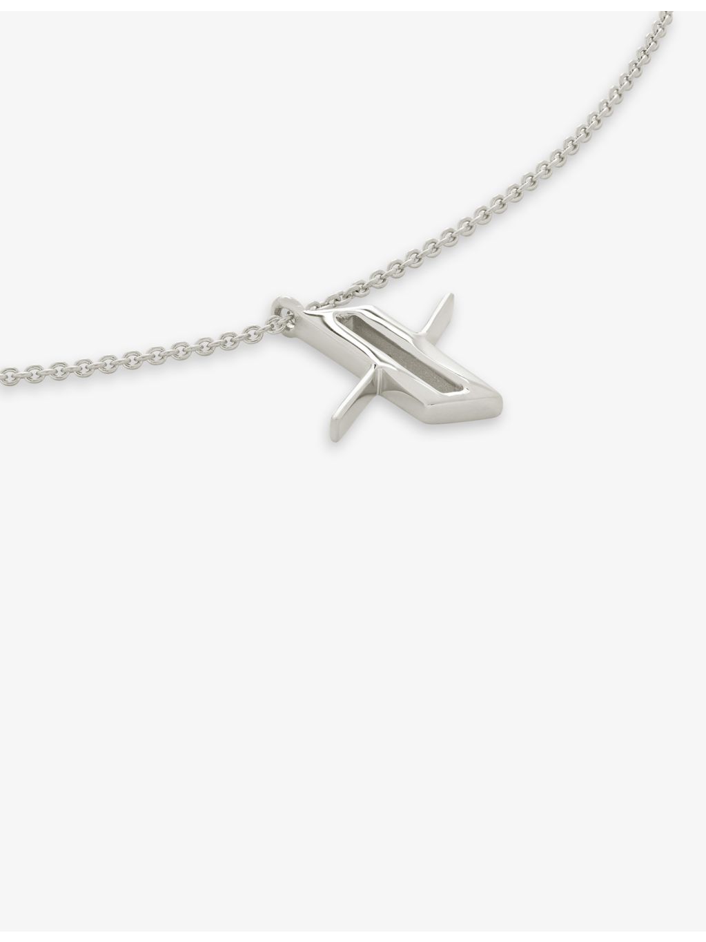 Monica Vinader sterling silver letter X pendant necklace, UK version