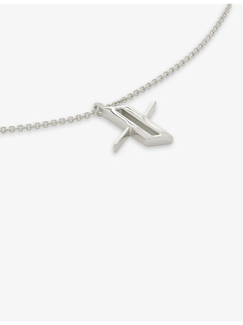 Monica Vinader sterling silver letter X pendant necklace, UK version