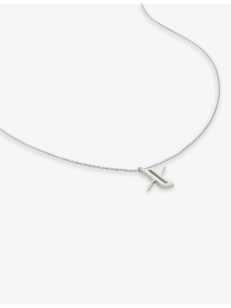 Monica Vinader sterling silver letter X pendant necklace, UK version