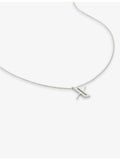 Monica Vinader sterling silver letter X pendant necklace, UK version