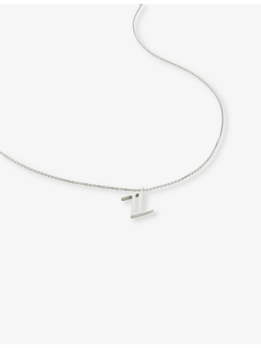 Monica Vinader Z letter pendant necklace recycled silver - British product