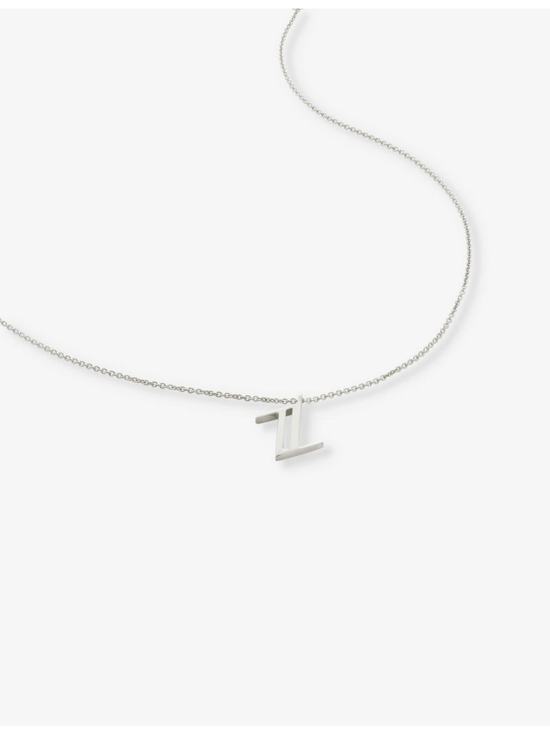 Monica Vinader Z letter pendant necklace recycled silver - British product