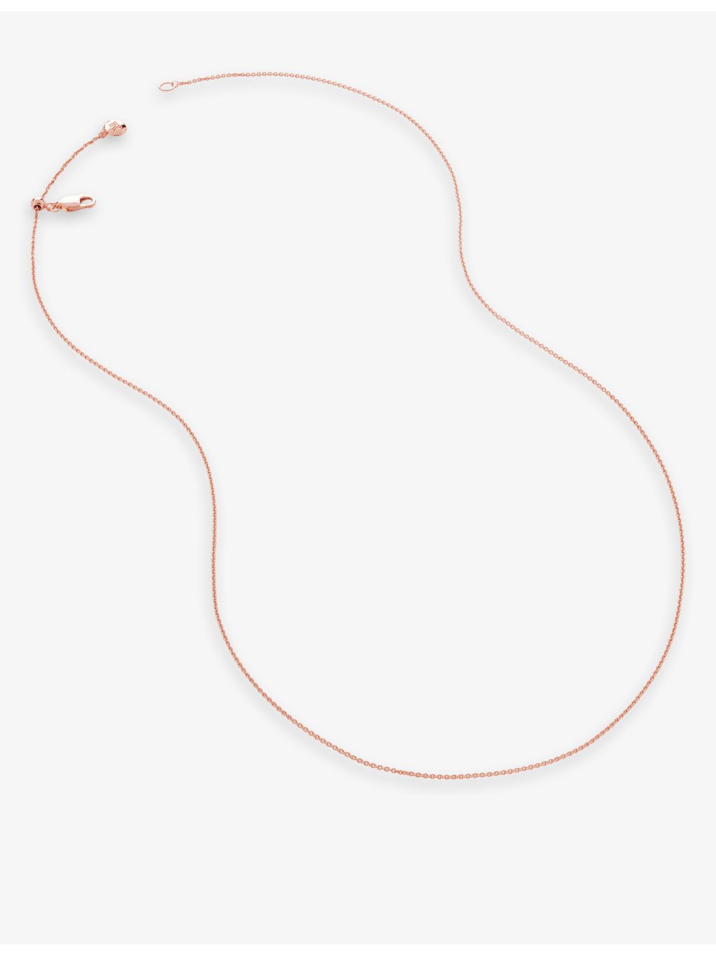 Monica Vinader rose gold chain necklace 43cm, UK version