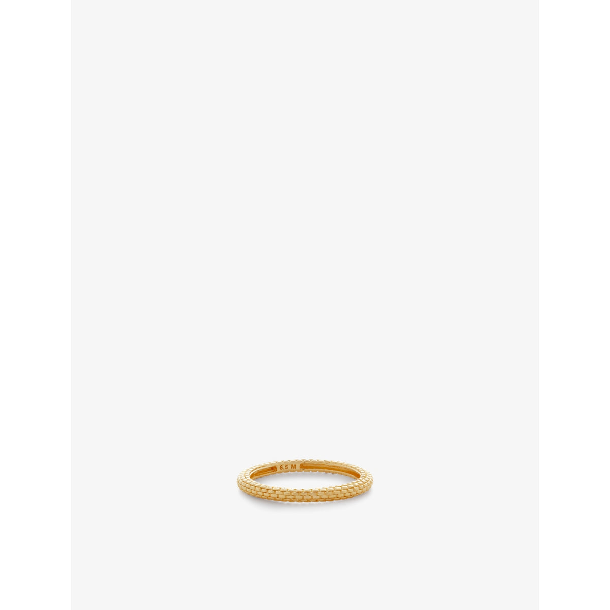 Heirloom 18ct yellow gold-plated vermeil sterling-silver stacking ring - K