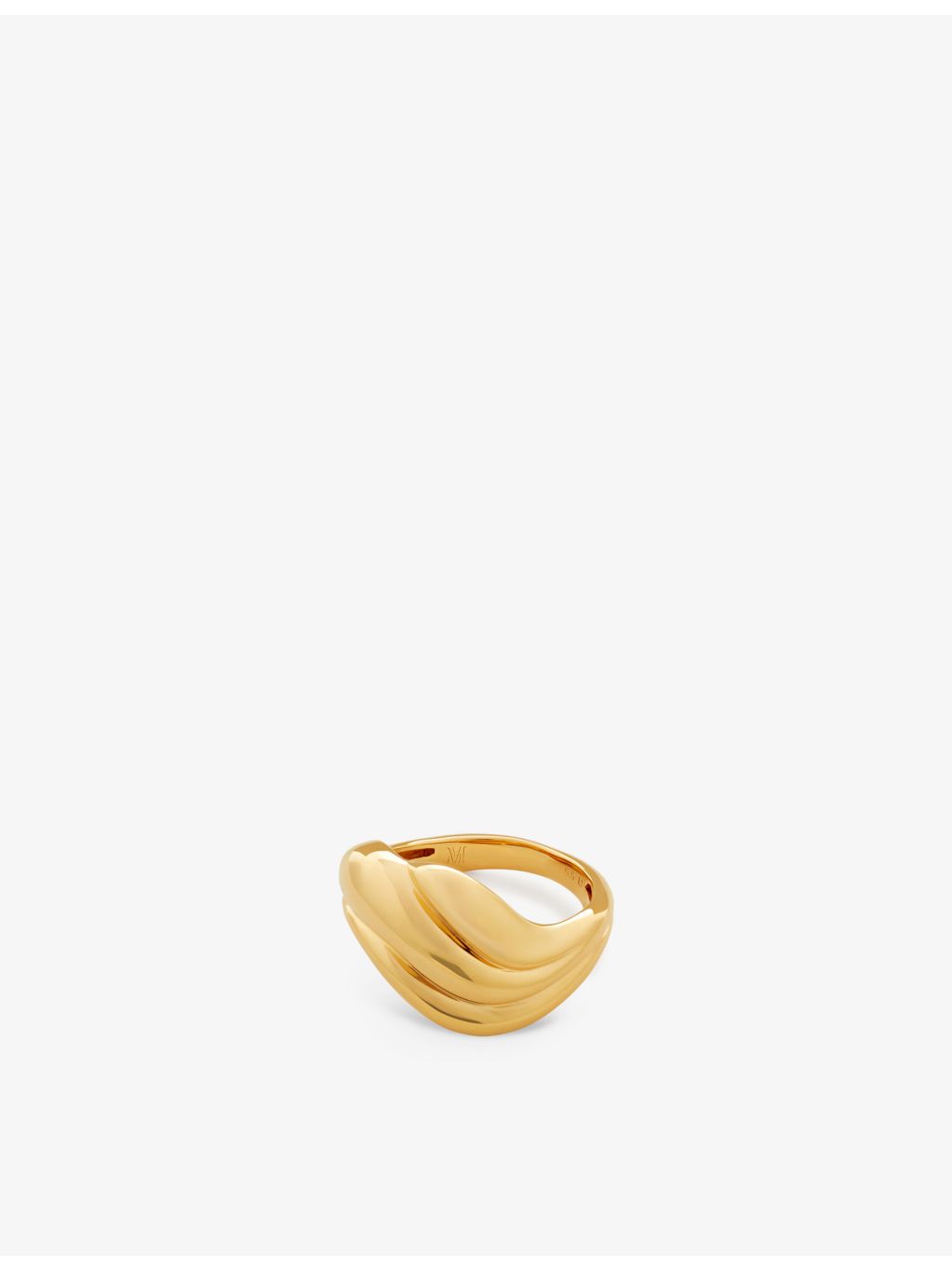 Monica Vinader 18ct yellow gold-plated vermeil sterling silver ring (British brand)