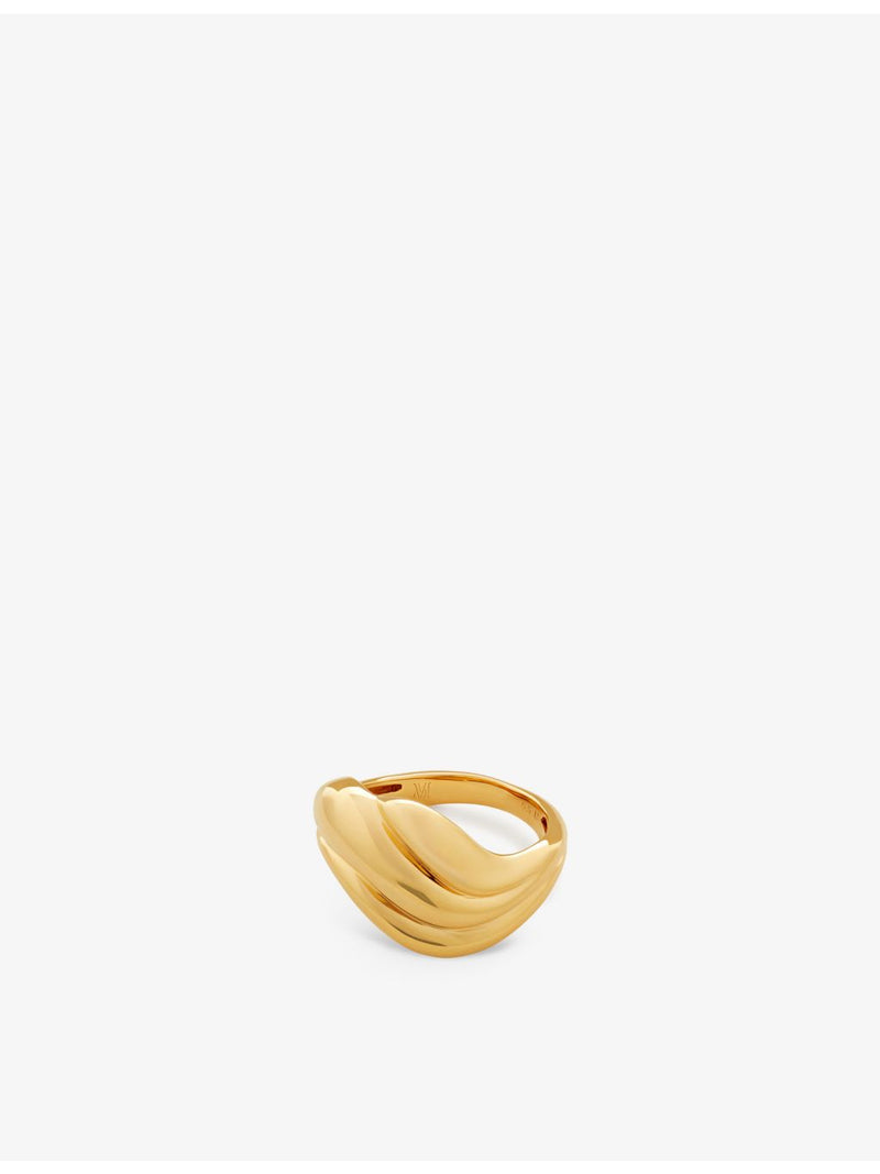Monica Vinader 18ct yellow gold-plated vermeil sterling silver ring (British brand)