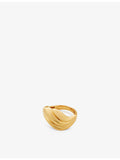 Monica Vinader 18ct yellow gold-plated vermeil sterling silver ring (British brand)