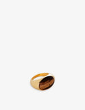 Monica Vinader Tigers Eye 18ct Yellow-Gold Vermeil Sterling-Silver Ring