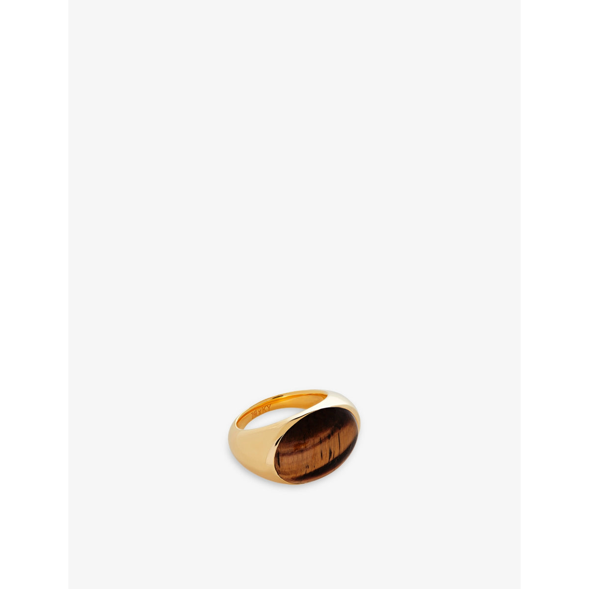 Tigers Eye 18ct yellow-gold vermeil sterling-silver ring - K