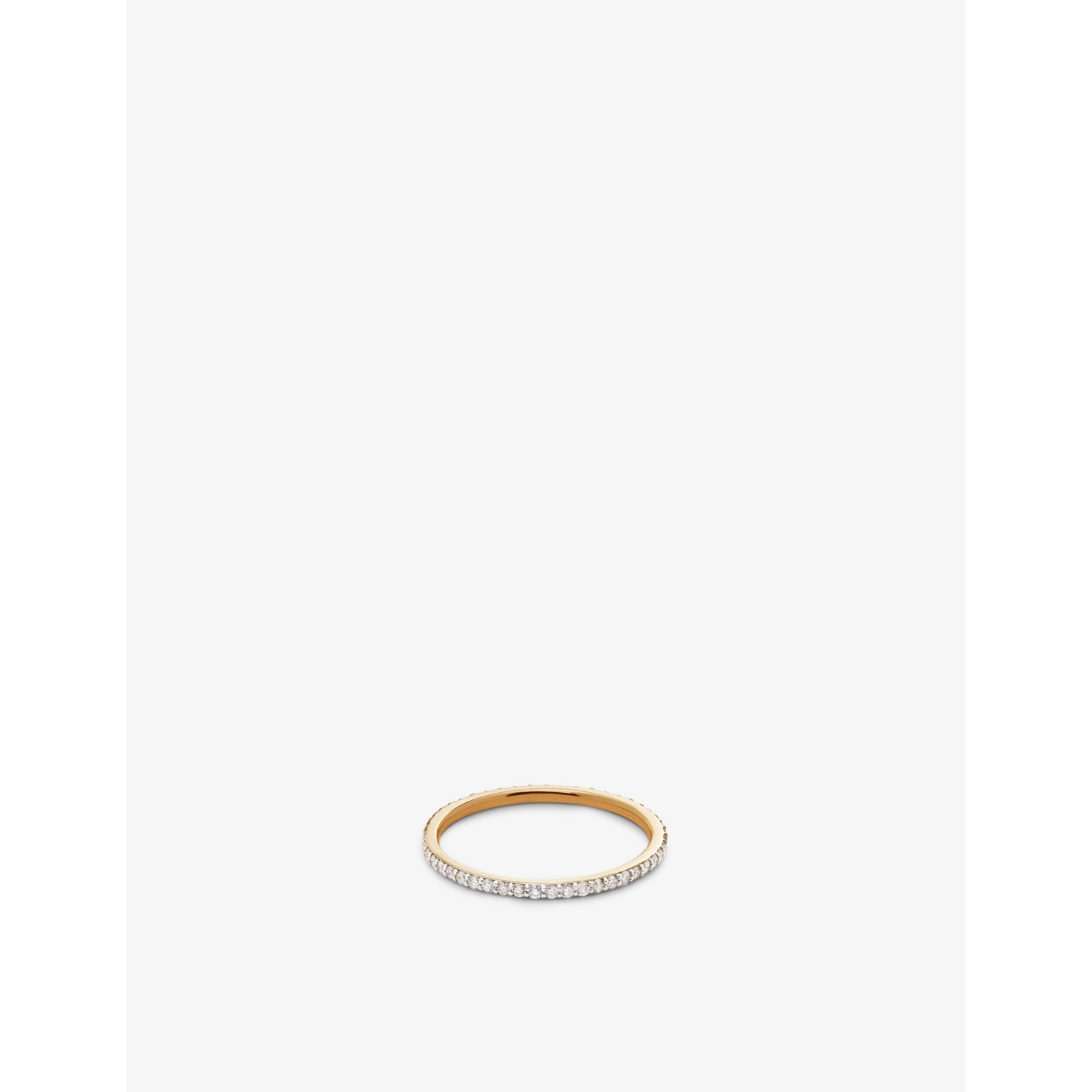 Single-band 14ct yellow-gold and 0.2975ct diamond ring - K