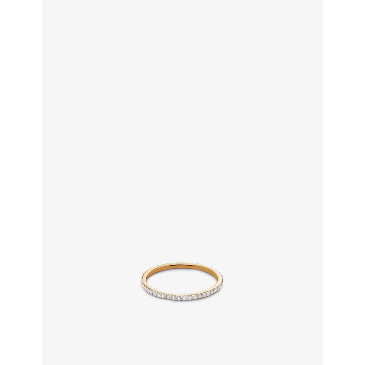 Single-band 14ct yellow-gold and 0.2975ct diamond ring - K