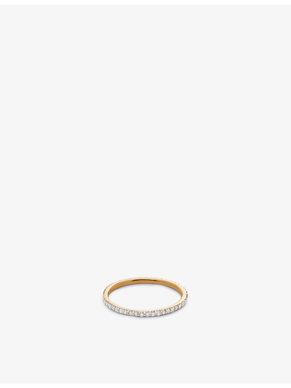 Monica Vinader 14ct yellow gold diamond ring (British brand)