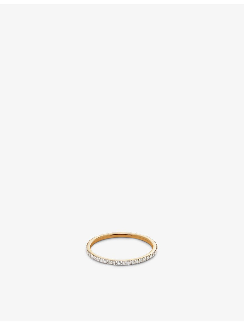 Monica Vinader 14ct yellow gold diamond ring (British brand)
