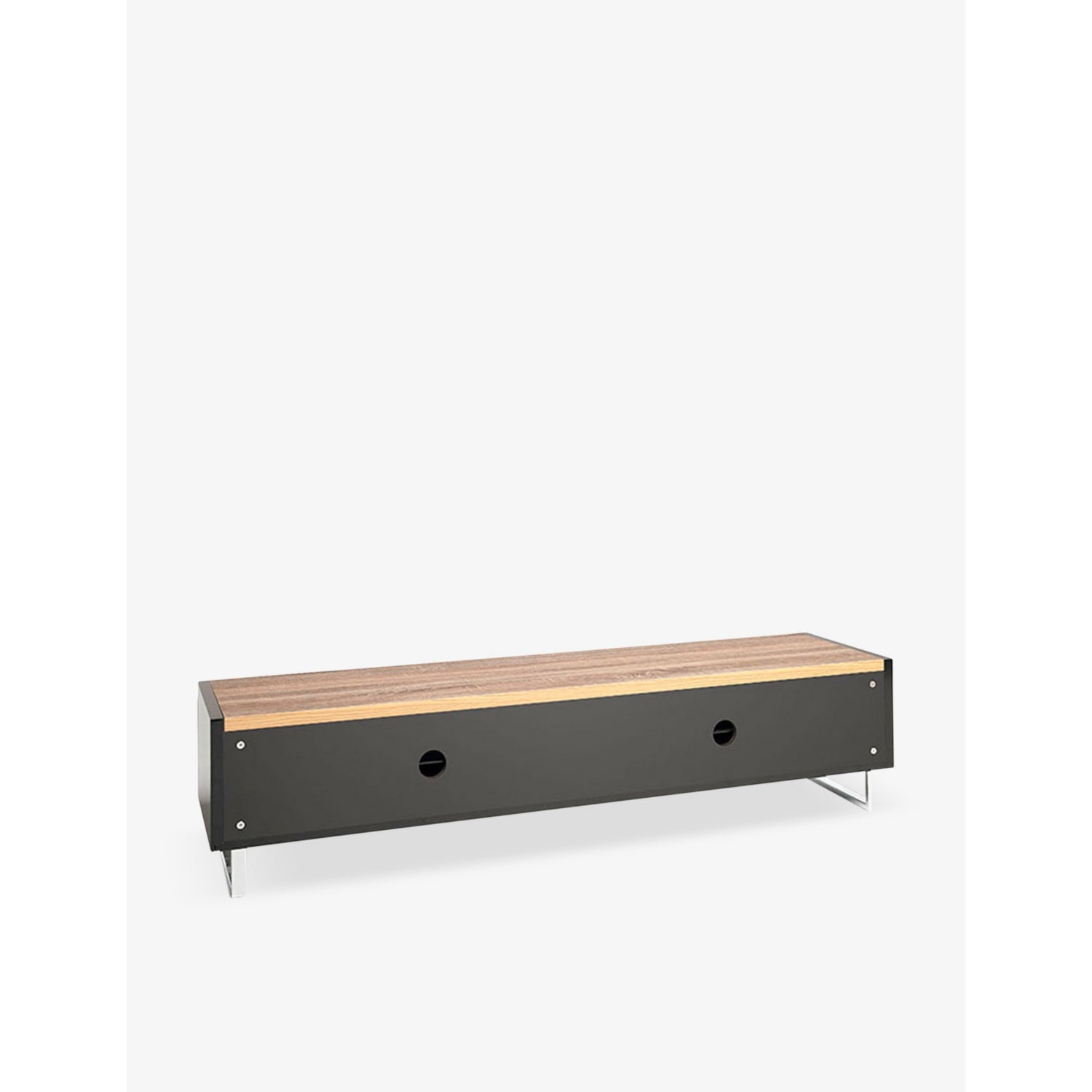 Panorama light oak and grey oak TV stand (British brand)