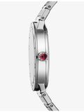 Bvlgari stainless-steel and diamond quartz watch 33mm, imported from the UK