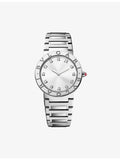 Bvlgari stainless-steel and diamond quartz watch 33mm, imported from the UK