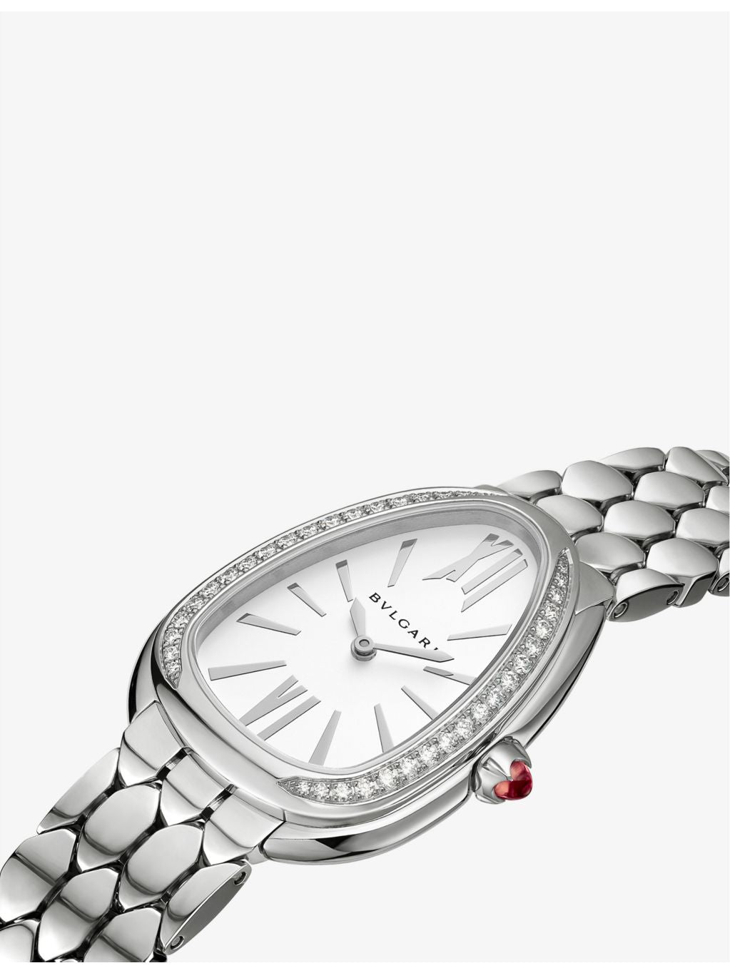 Bvlgari Serpenti Seduttori stainless steel diamond quartz watch 33mm (British brand)