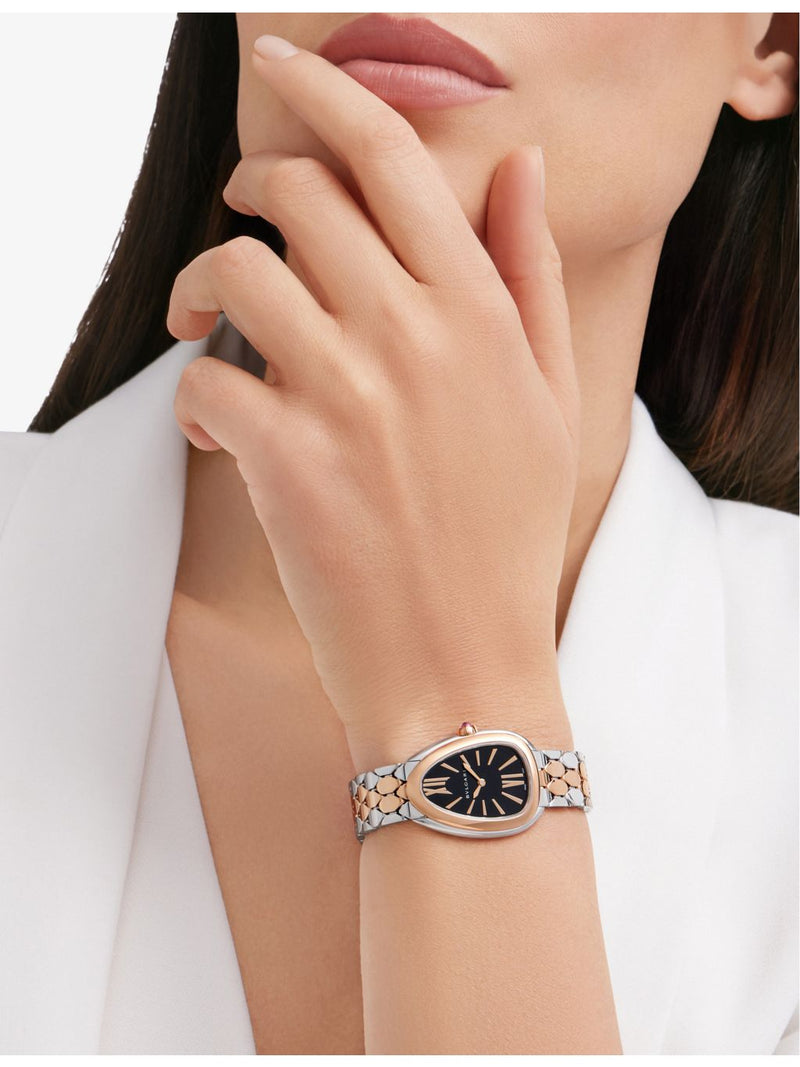 Bvlgari Serpenti Seduttori rose-gold stainless-steel watch 33mm, UK version