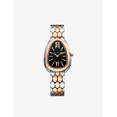 selfridges Bvlgari Serpenti Seduttori 18ct Rose-Gold and Stainless-Steel Quartz Watch- Buy online at McGrocer