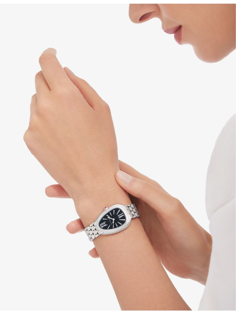 Bvlgari Serpenti Seduttori stainless steel quartz watch 33mm (British brand)