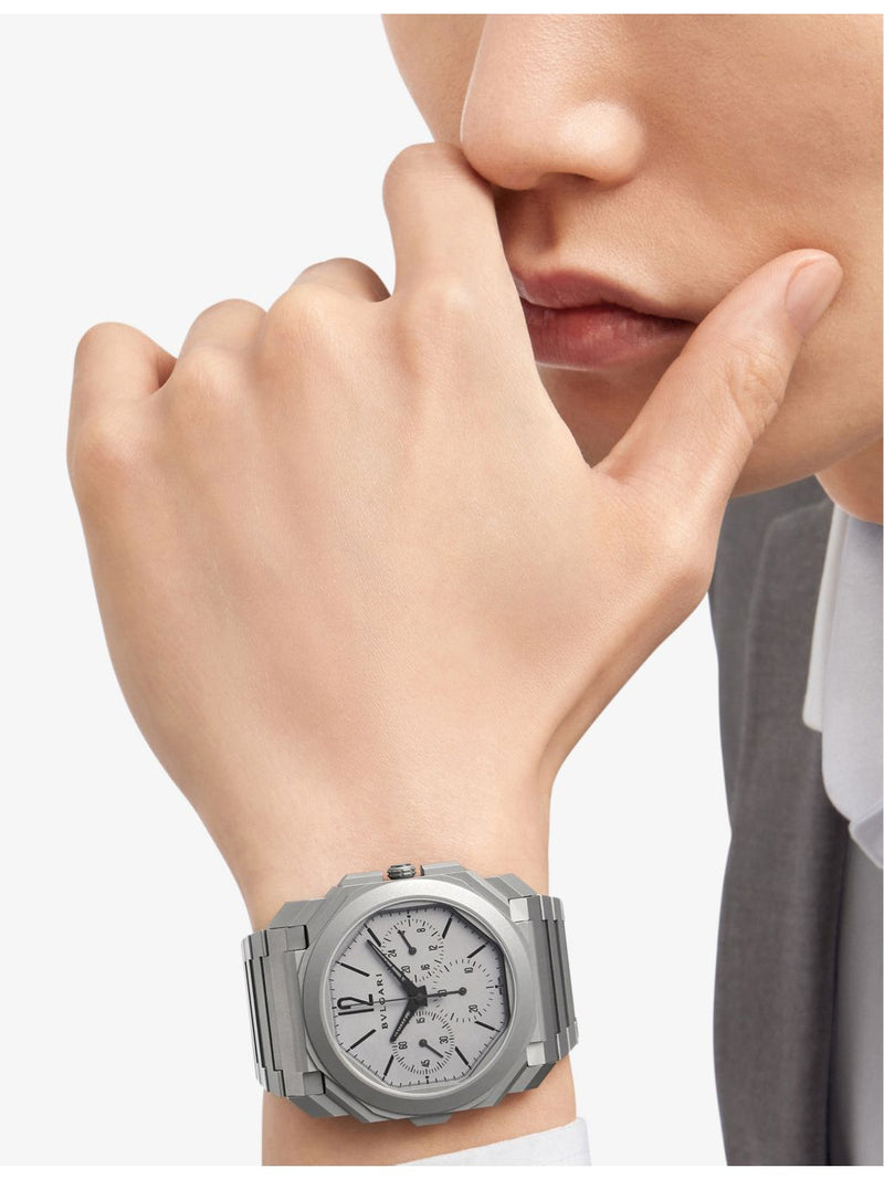 Bvlgari Octo Finissimo titanium automatic watch 42mm (British brand)