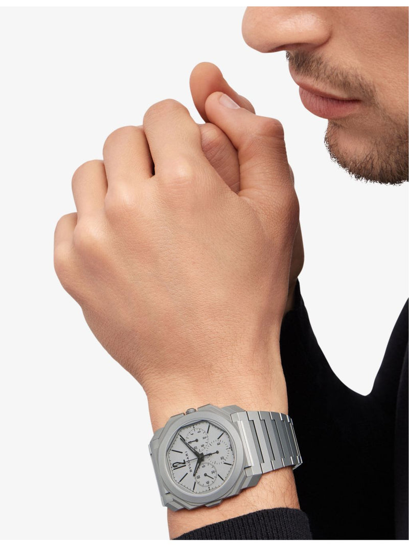 Bvlgari Octo Finissimo titanium automatic watch 42mm (British brand)