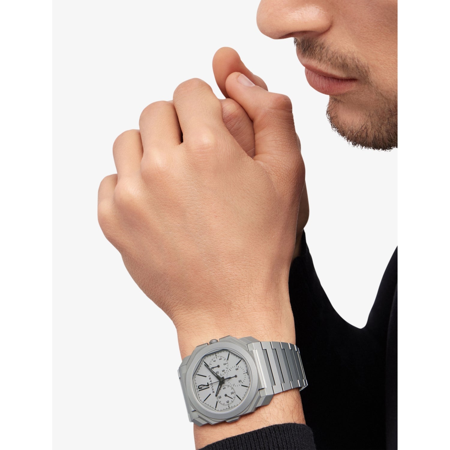 Bvlgari Octo Finissimo titanium automatic watch 42mm (British brand)