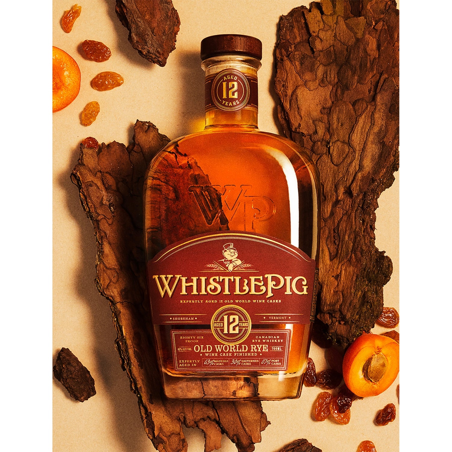 Whistlepig 12-year Old World rye whiskey 750ml, imported from the UK